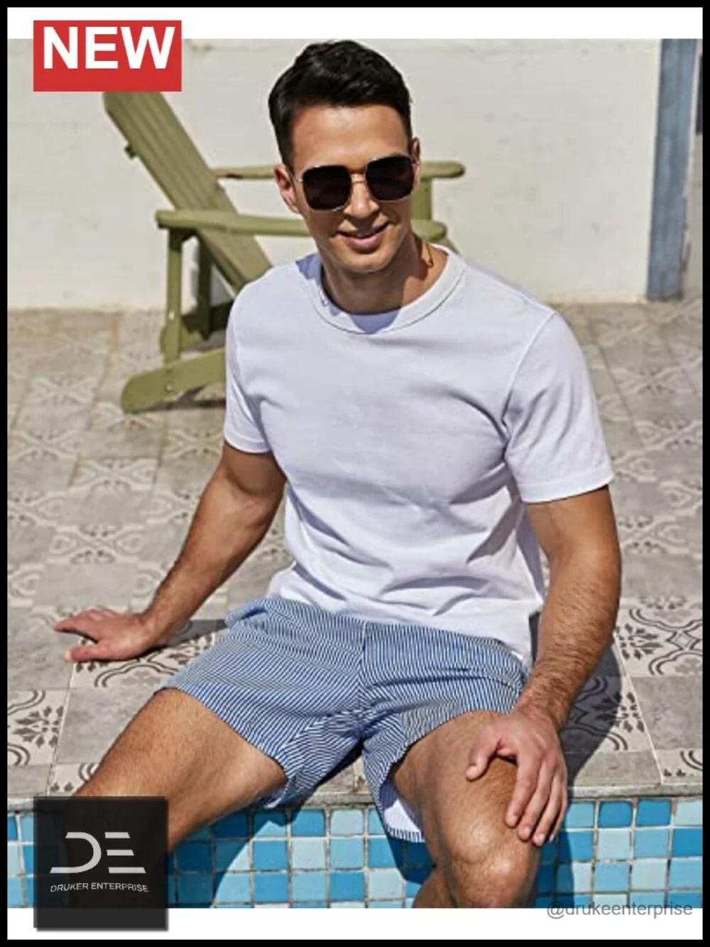 Mens Swim Trunks 5 Inch Inseam Quick-Dry Board Shorts with Pockets